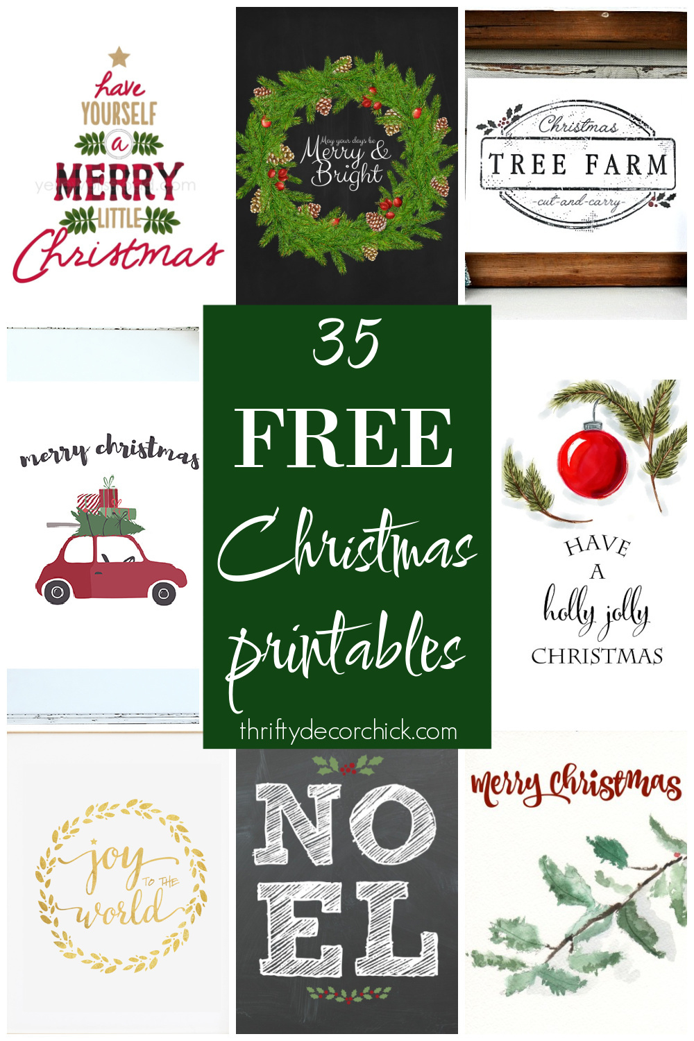35 Free Christmas Printables To Deck Your Halls | Thrifty Decor in Christmas Printables Free