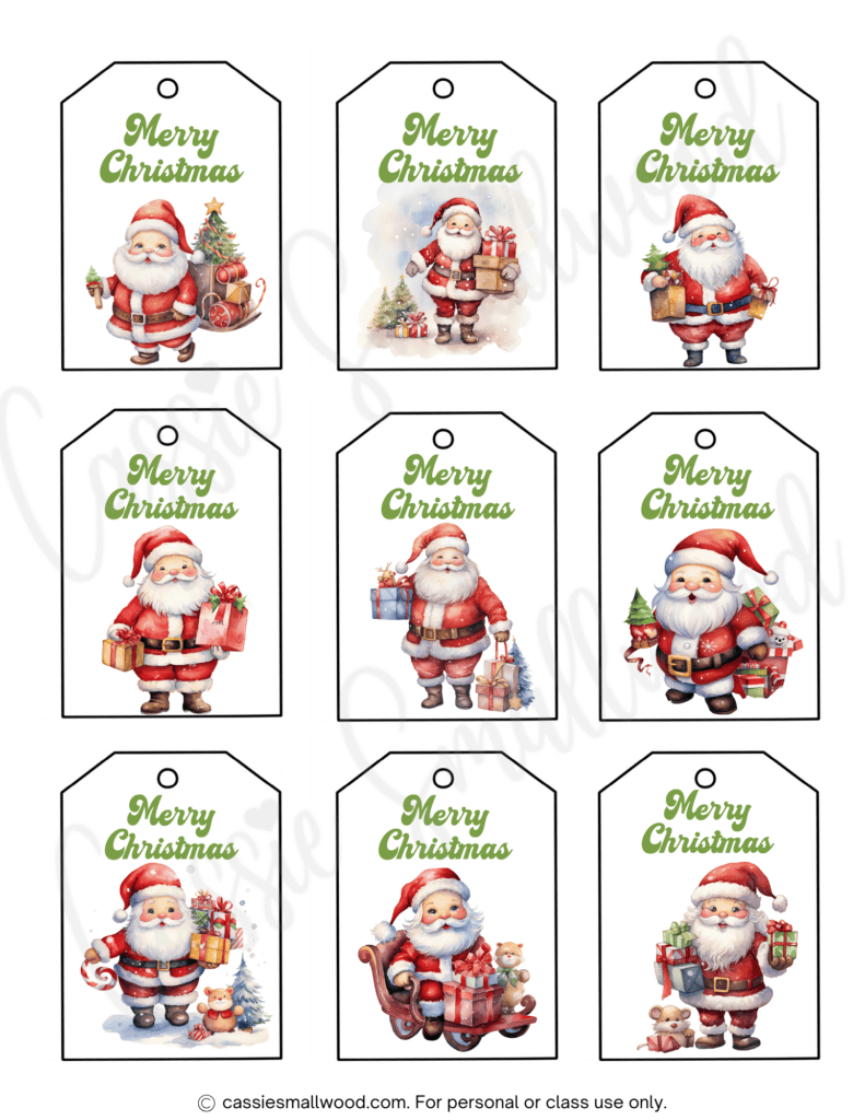 400+ Cutest Printable Christmas Tags (Free Pdf) - Cassie Smallwood pertaining to Free Printable Christmas Tags For Presents