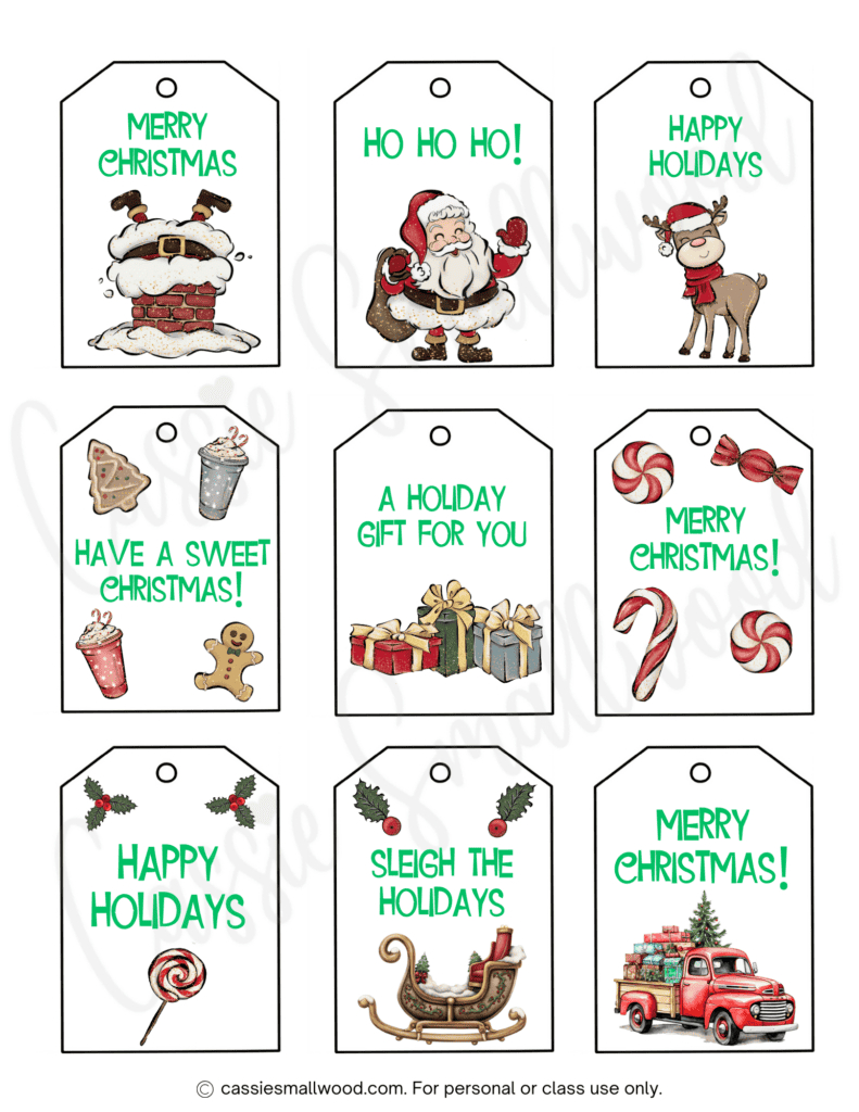 400+ Cutest Printable Christmas Tags (Free Pdf) - Cassie Smallwood regarding Blank Printable Christmas Tags