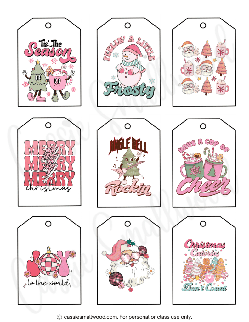 400+ Cutest Printable Christmas Tags (Free Pdf) - Cassie Smallwood regarding Cute Christmas Gift Tags Printable