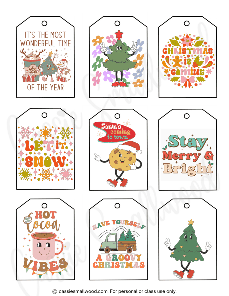 400+ Cutest Printable Christmas Tags (Free Pdf) - Cassie Smallwood with regard to Printable Christmas Sticker Gift Tags