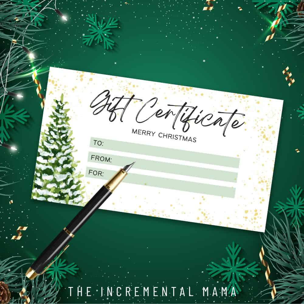 6 Free Printable Gift Certificate Templates For Christmas - The pertaining to Amazon Gift Card Printable At Home Christmas
