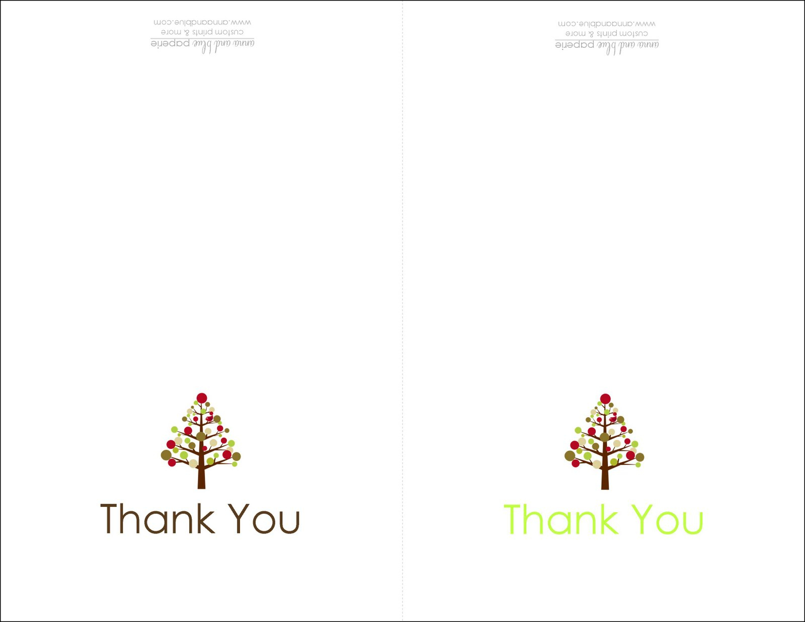 Anna And Blue Paperie: {Free Printable} Holiday Thank You Note throughout Printable Holiday Thank You Cards