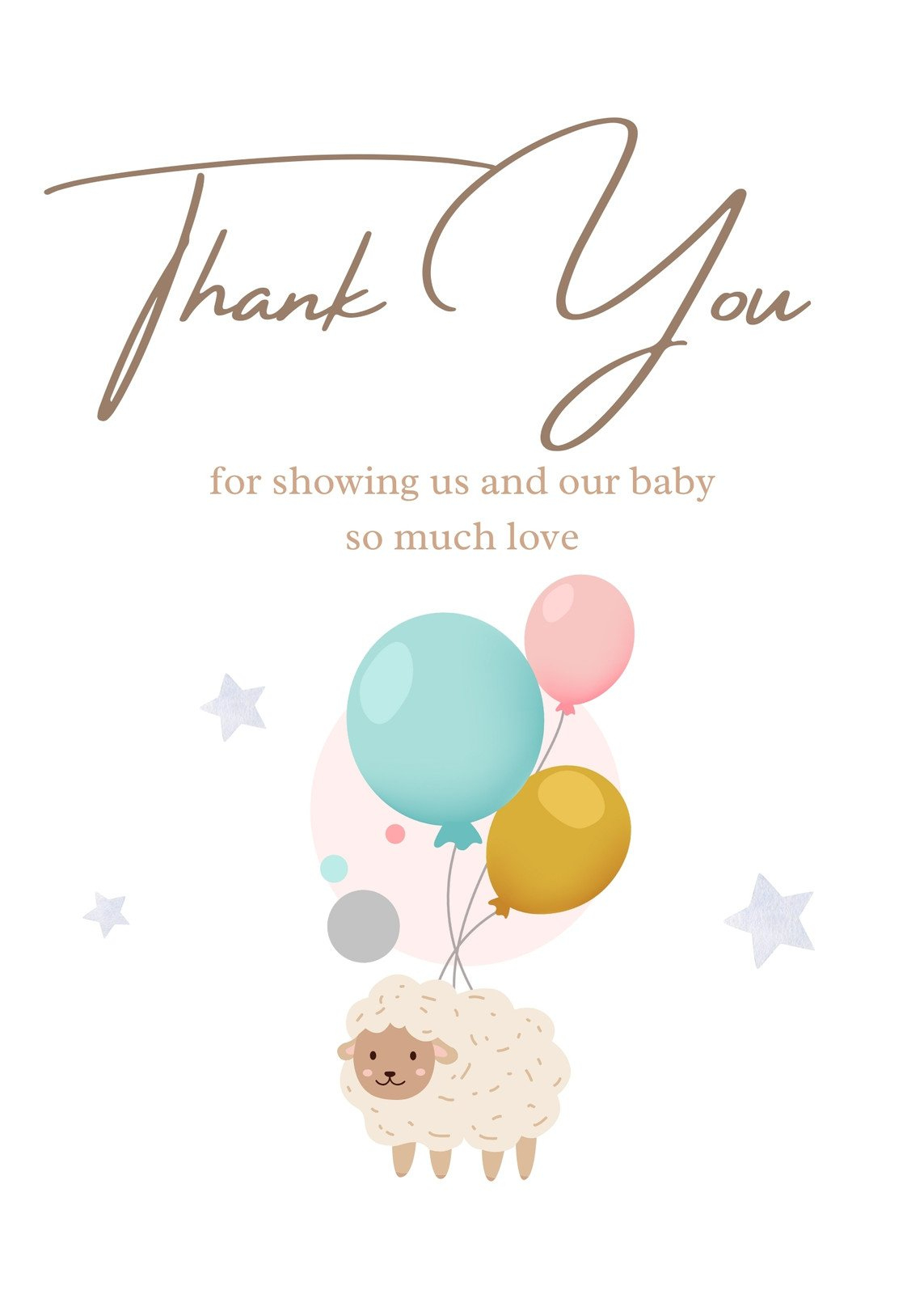 Best Thank You Note Template For Baby Shower Discount Free inside Free Printable Cards Baby Thank You