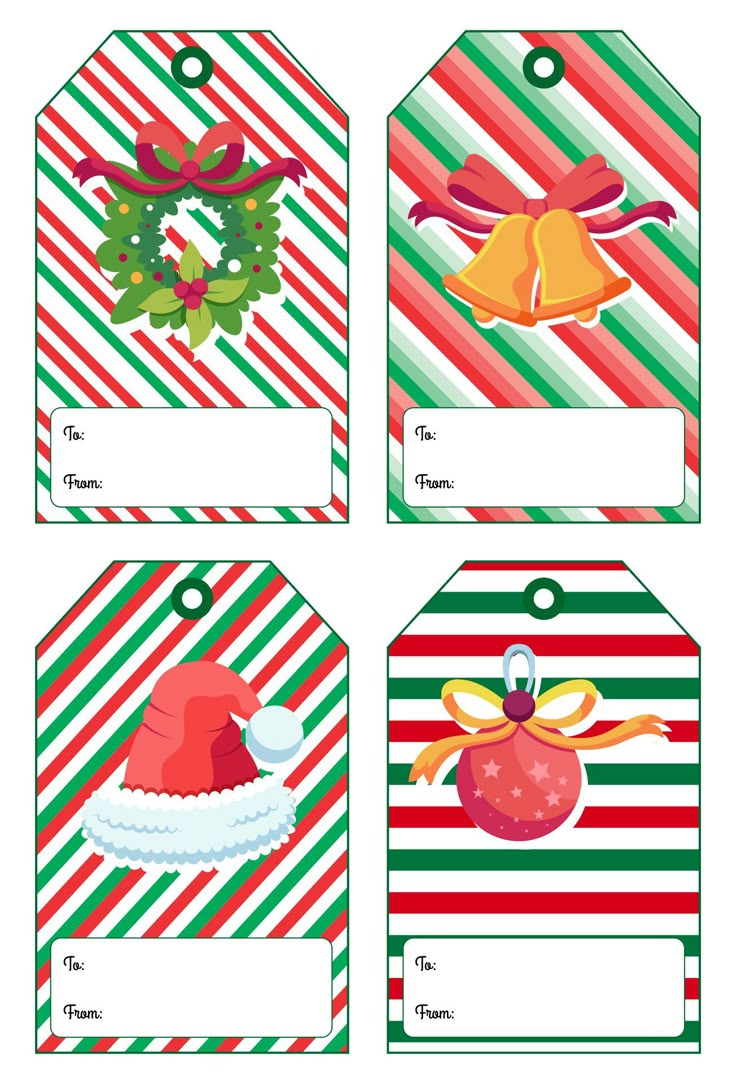 Blank Christmas Gift Tag Sticker - 10 Free Pdf Printables | Printablee inside Blank Printable Christmas Tags
