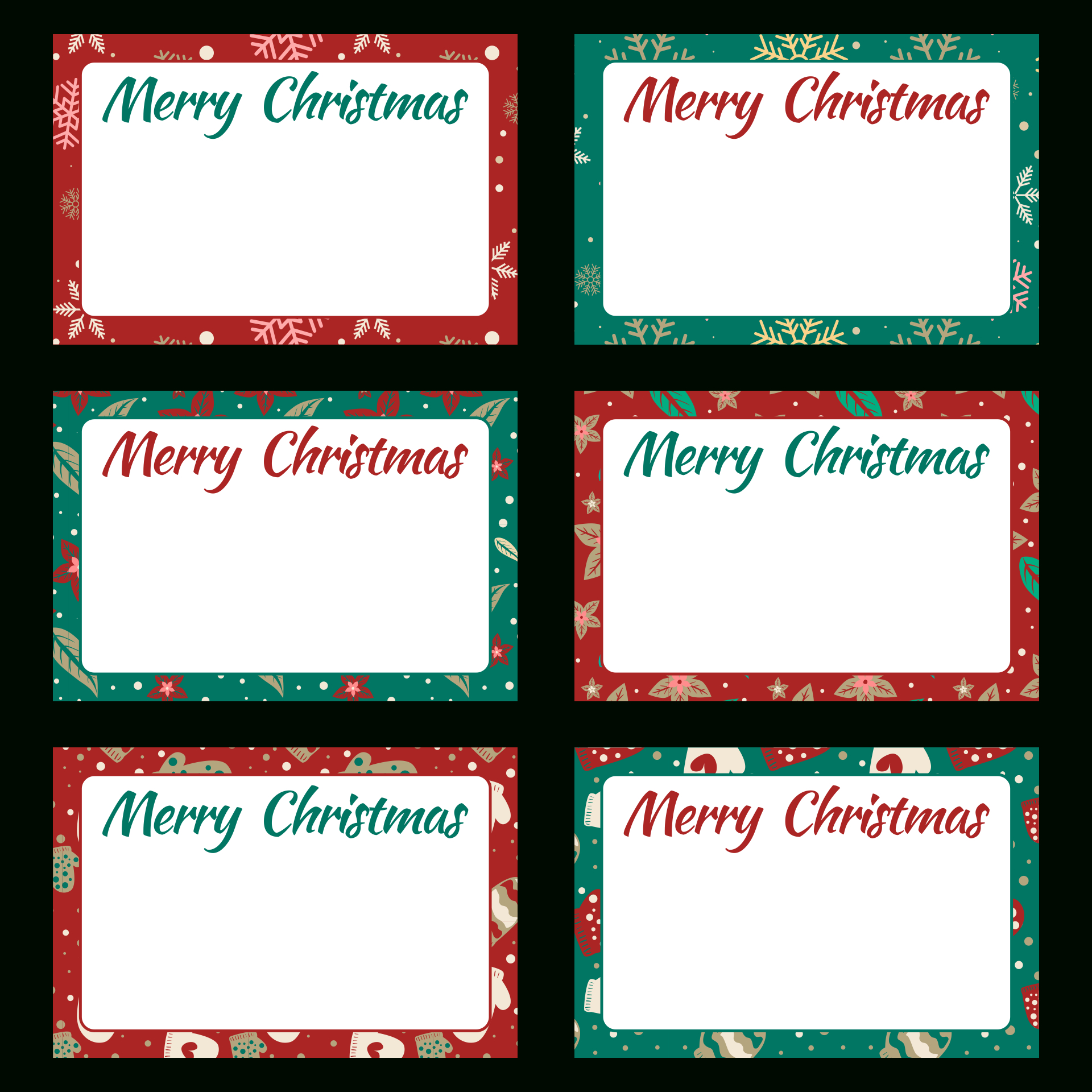 Blank Tags Labels Christmas - 10 Free Pdf Printables | Printablee inside Blank Christmas Tags Printable Free