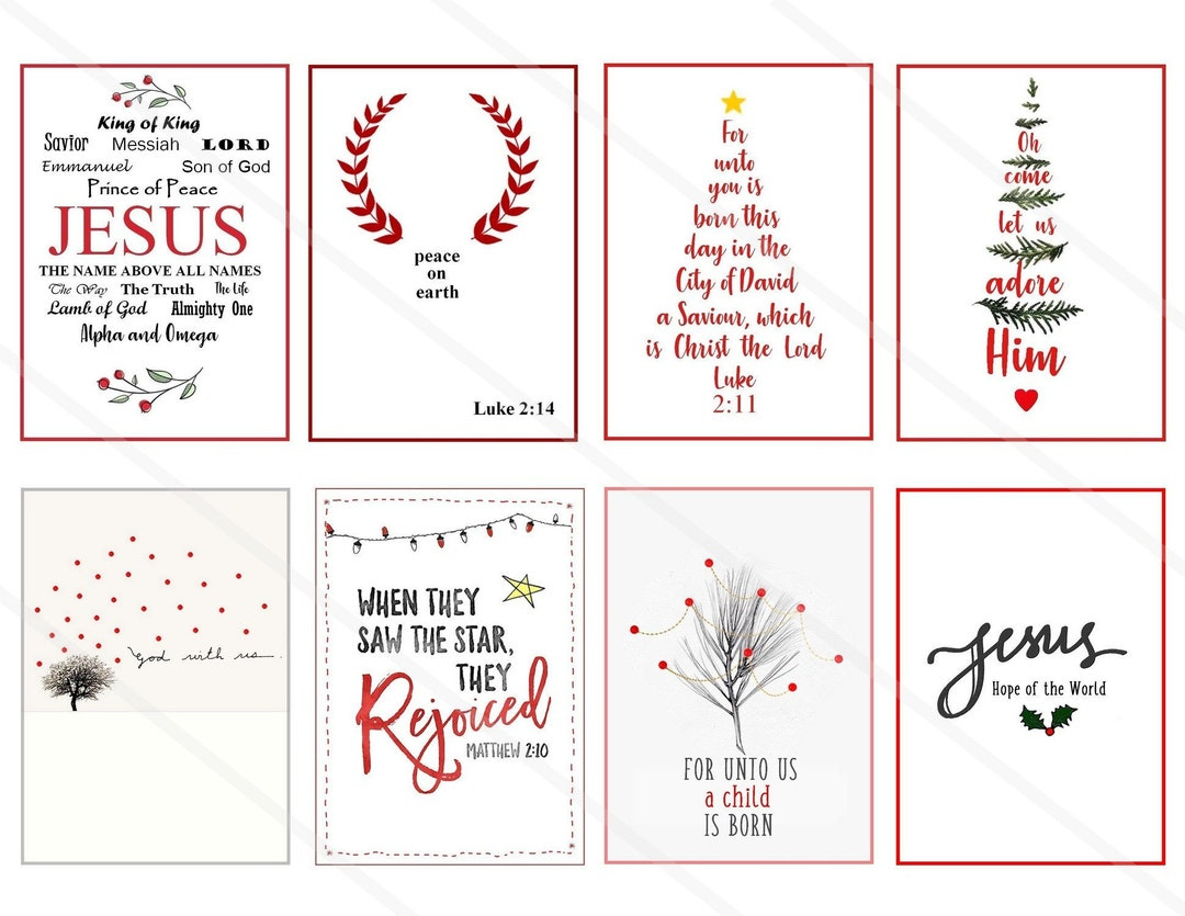 Chistmas Bible Verses Stickers Printable Download Scripture Art for Printable Christmas Card Verses