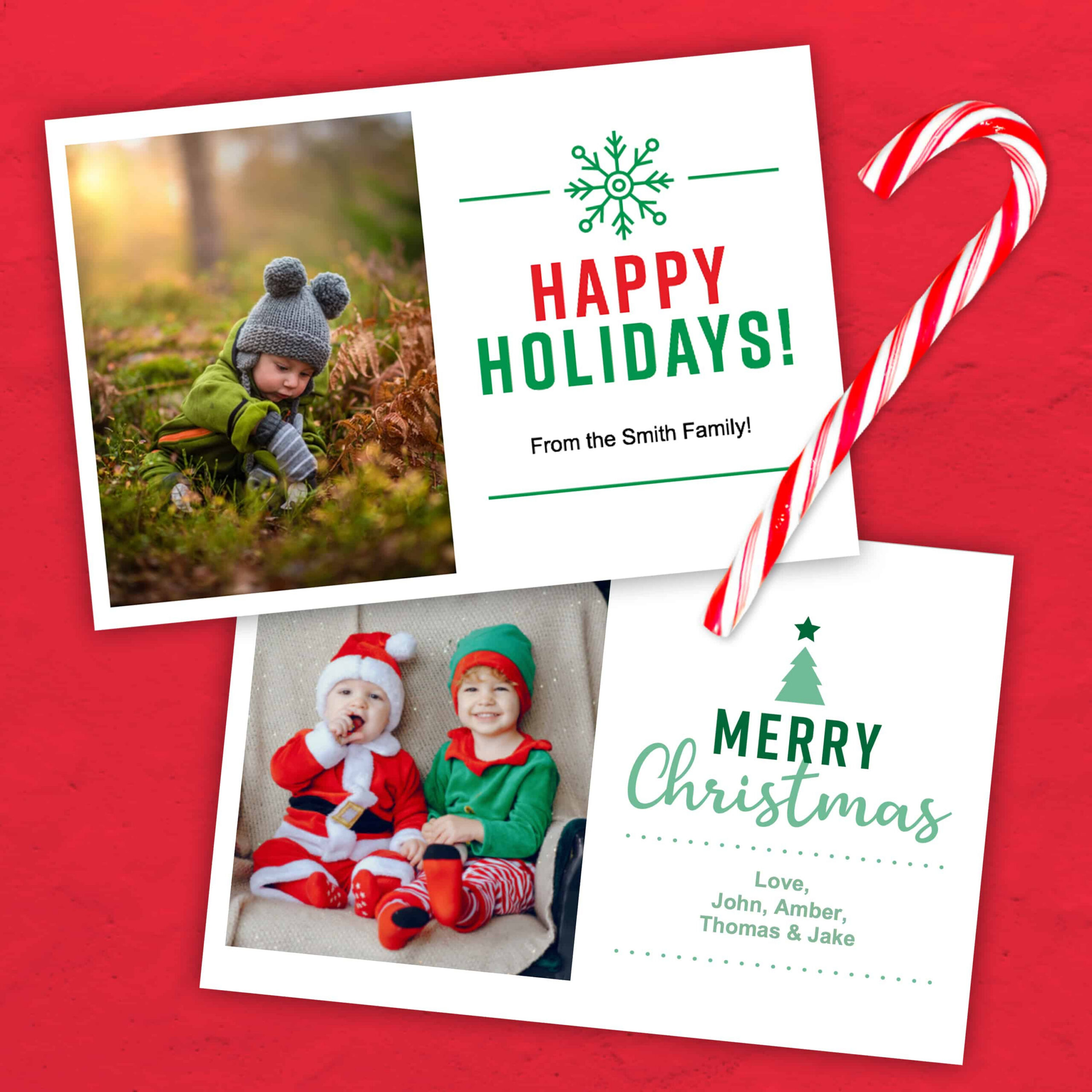 Christmas Card Template (4×6) - Free Printable Download intended for Printable Christmas Card Photo