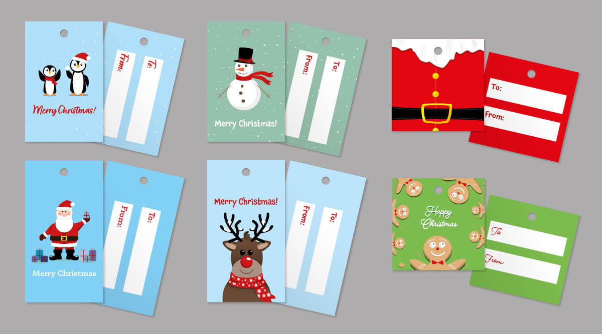 Christmas Gift Tags | Designs For Kids | Digital Printing Ie inside Printable Christmas Gift Tags For Kids