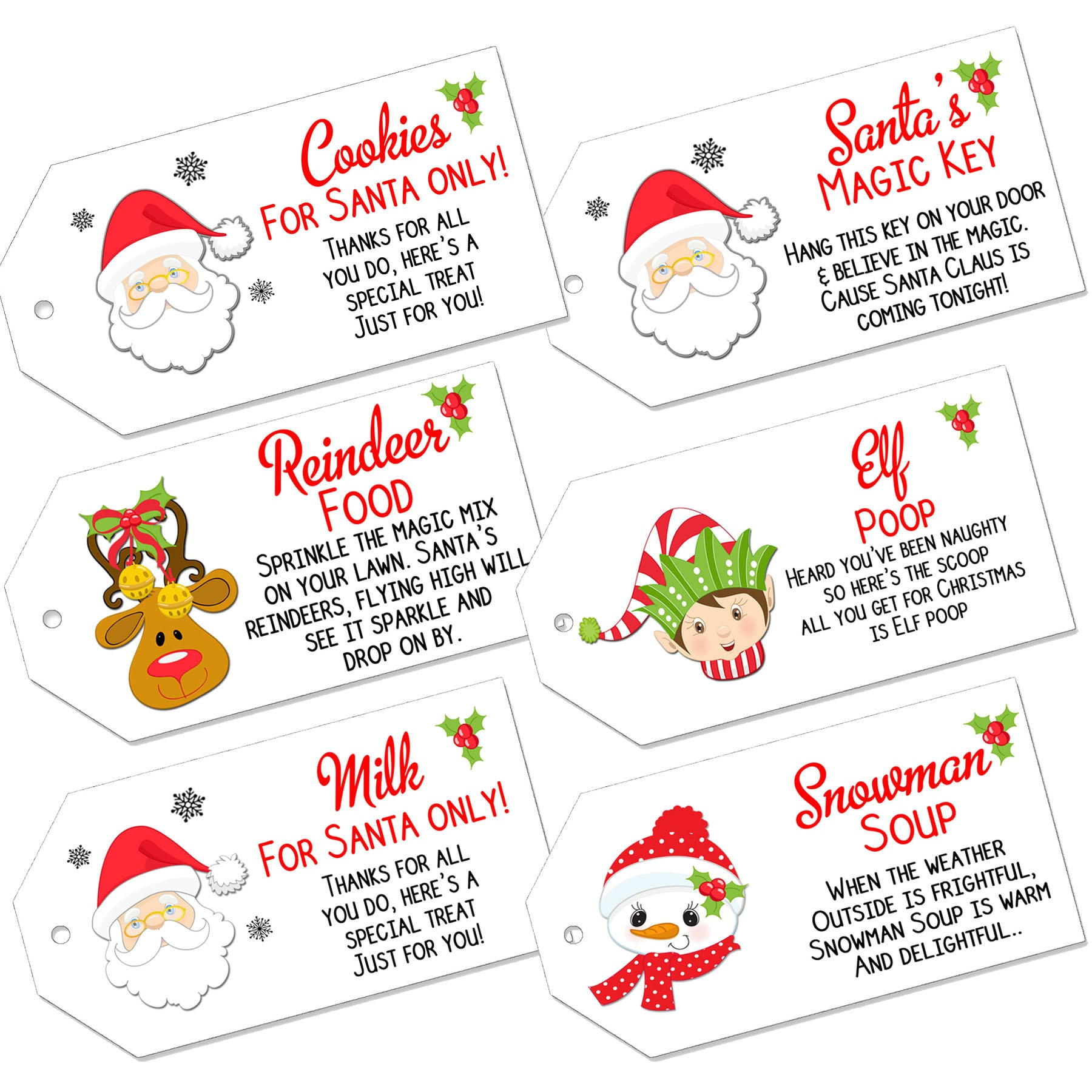 Christmas Labels Magic Reindeer Food Santas Key Milk Snowman Soup intended for Reindeer Food Printable Labels