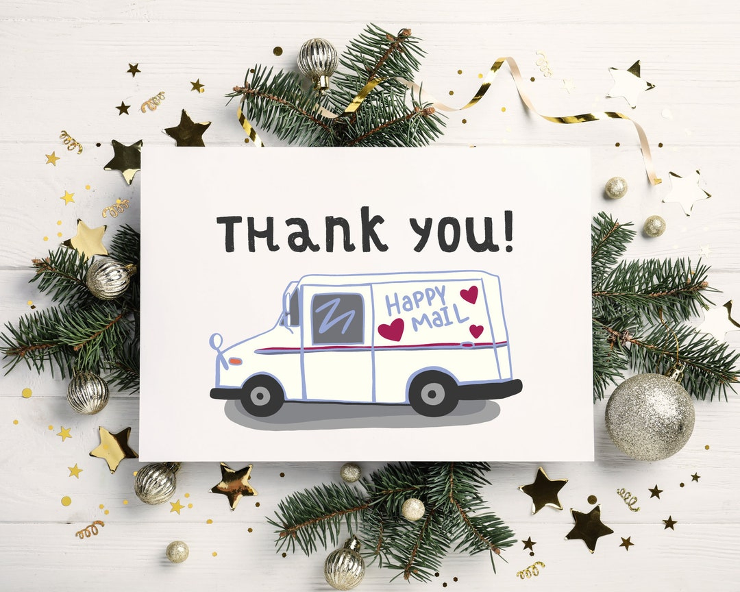 Christmas Postcard Free Thank You Postcard S, Editable And throughout Free Printable Christmas Card For Mail Carrier