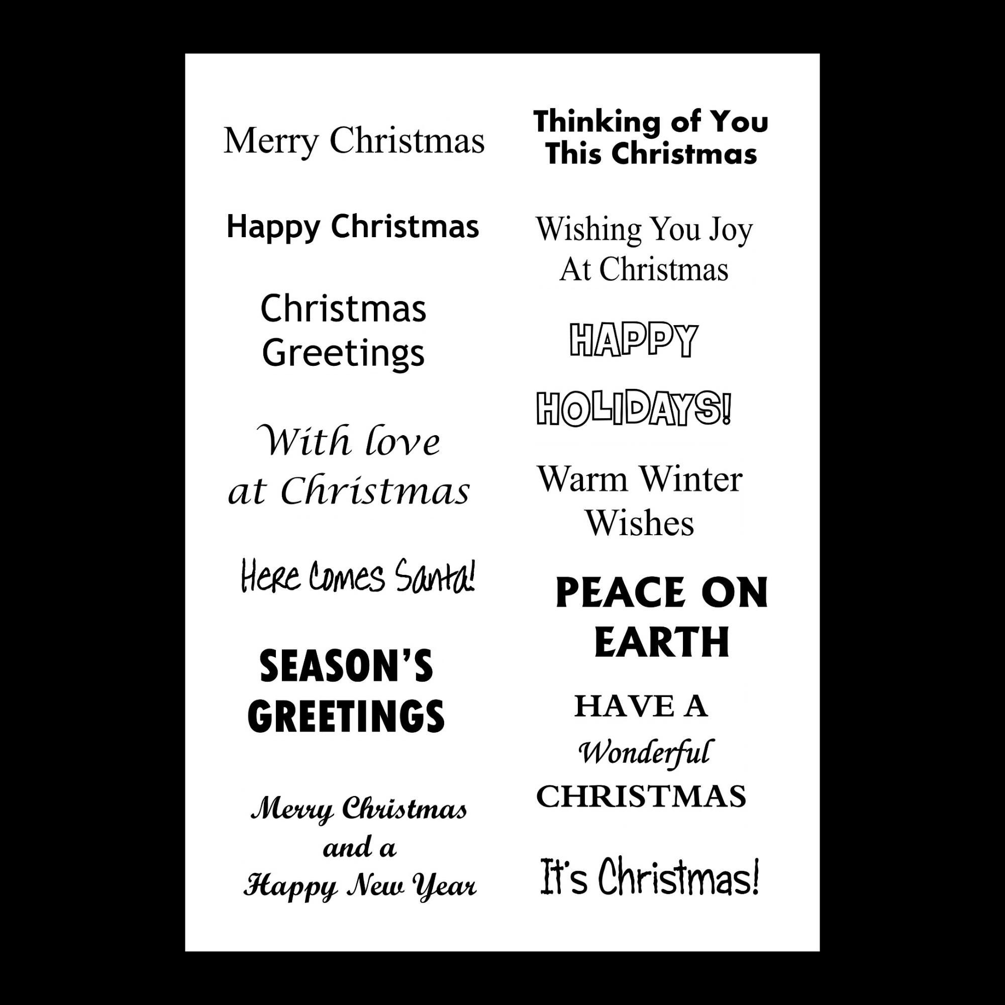 Christmas Sentiments Digital Sheet, Printable Festive Sentiments with regard to Free Printable Christmas Card Sentiments