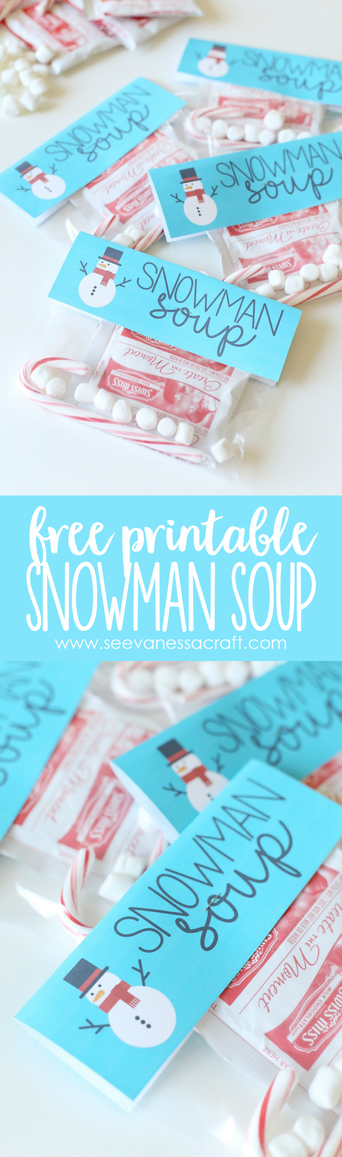 Christmas: Snowman Soup Printable Bag Topper - See Vanessa Craft in Snowman Soup Free Printable Bag Toppers