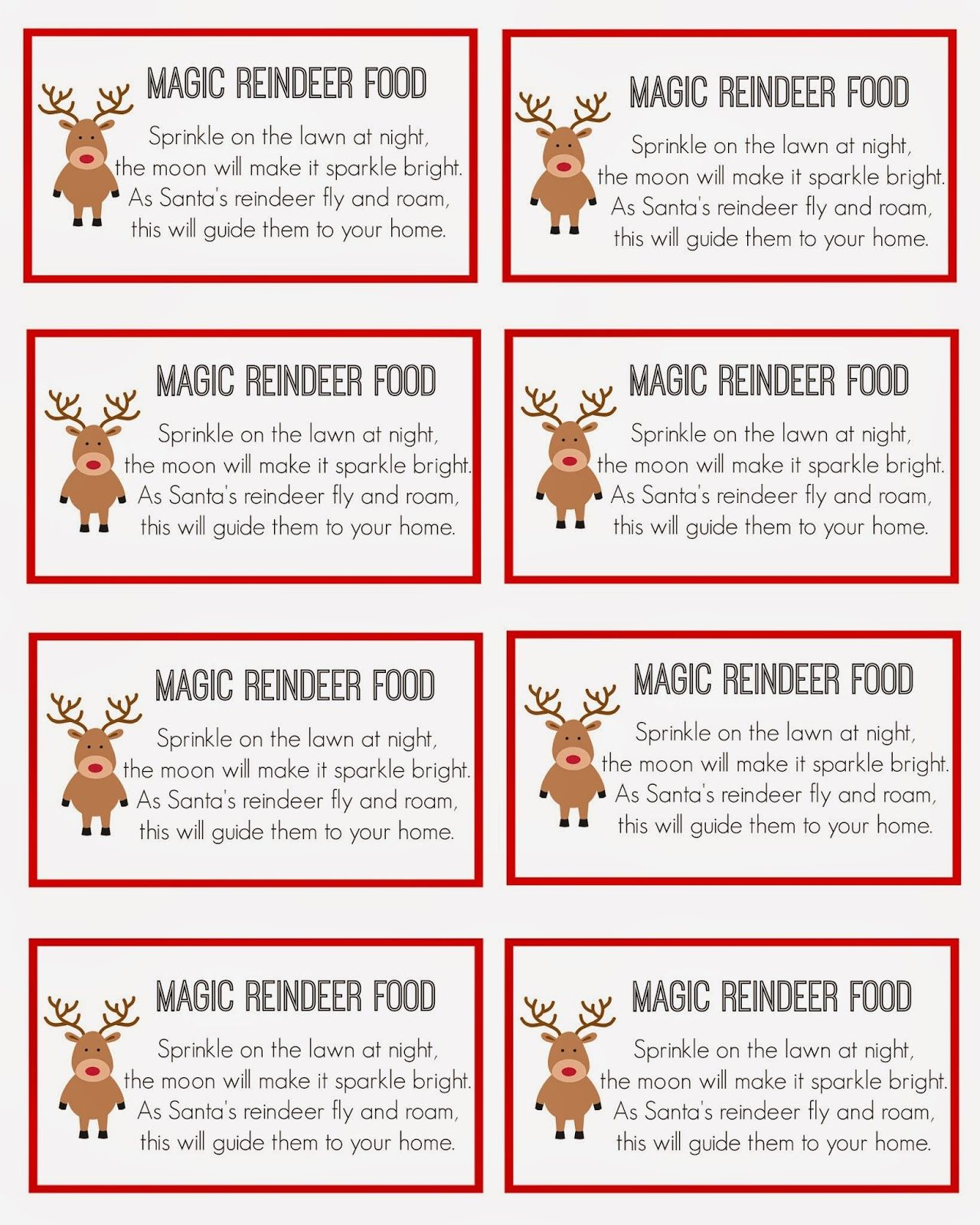 Christmas Tags Popmanko Christmas Reindeer Food Stickers, 120Pcs inside Magic Reindeer Food Labels Printable Free