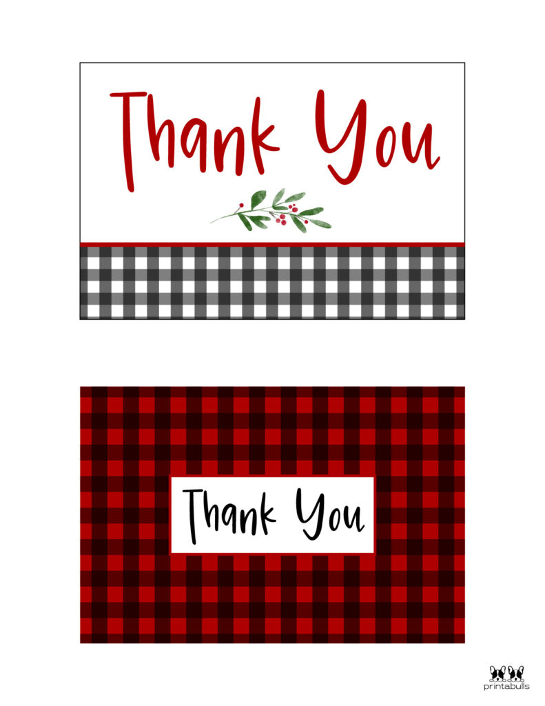 Christmas Thank You Cards - 25 Free Printable Cards | Printabulls pertaining to Free Christmas Thank You Cards Printable