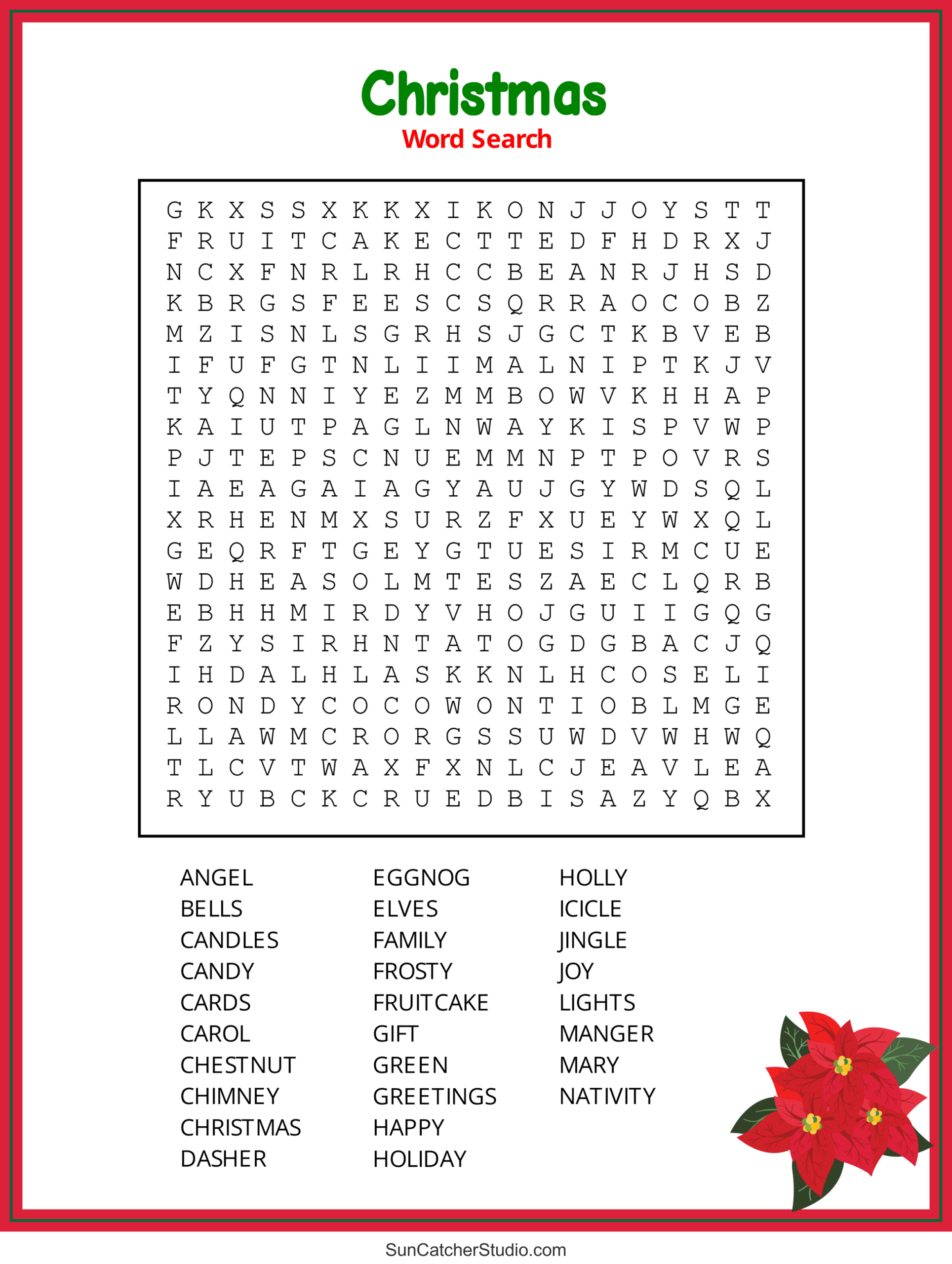 Christmas Word Search (Free Printable Pdf Puzzles) – Free with regard to Hard Holiday Word Search Printable