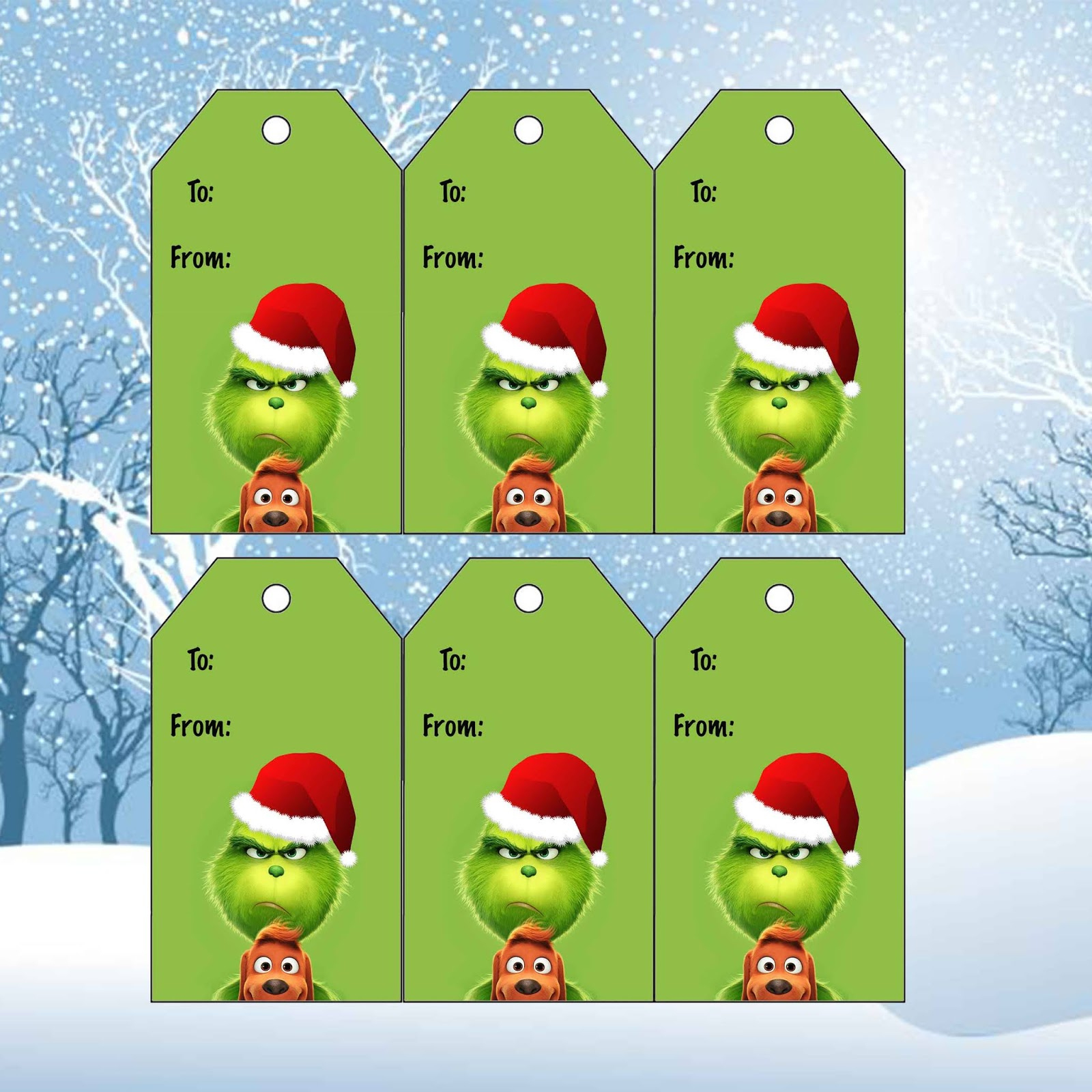 Daisy Celebrates: The Grinch Christmas Gift Tags pertaining to Printable Grinch Christmas Tags