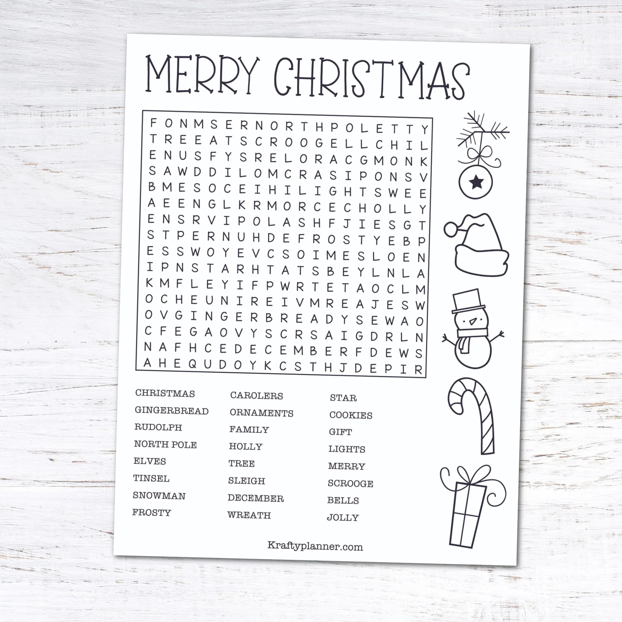 Day 9: Christmas Word Search {12 Days Of Free Christmas Printables with Christmas Word Search Free Printable