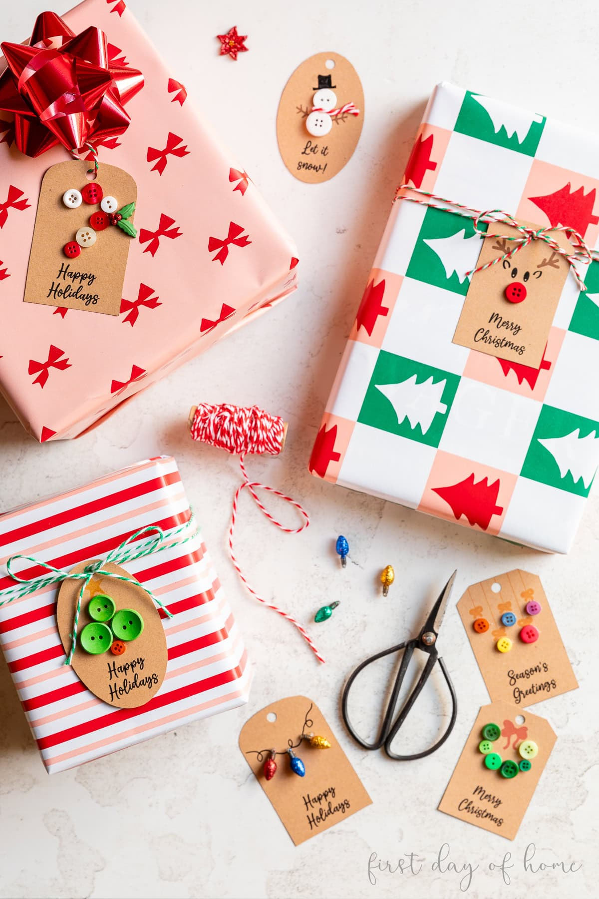 Diy Christmas Gift Tags - Free Printable | First Day Of Home inside Diy Christmas Tags Printable