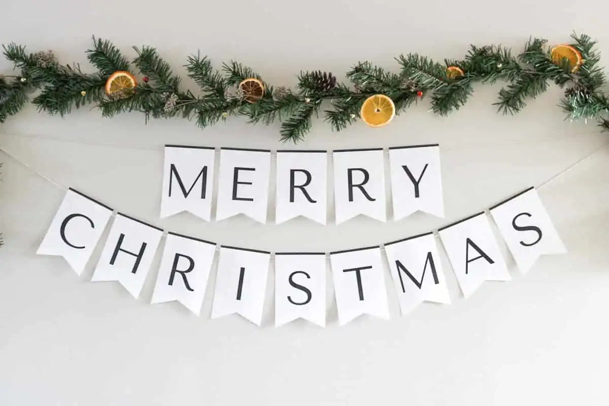 Diy Merry Christmas Banner | Free Printable - The Home Intent with Merry Christmas Printable Banner