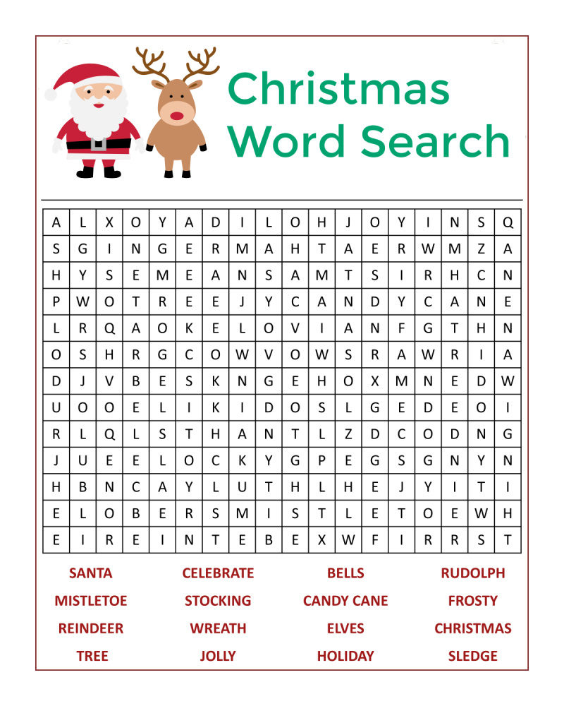 ☃️🎅🏼Santa&amp;#039;S Christmas Word Search Activity Page - Mama Likes This with regard to Christmas Word Search Printable