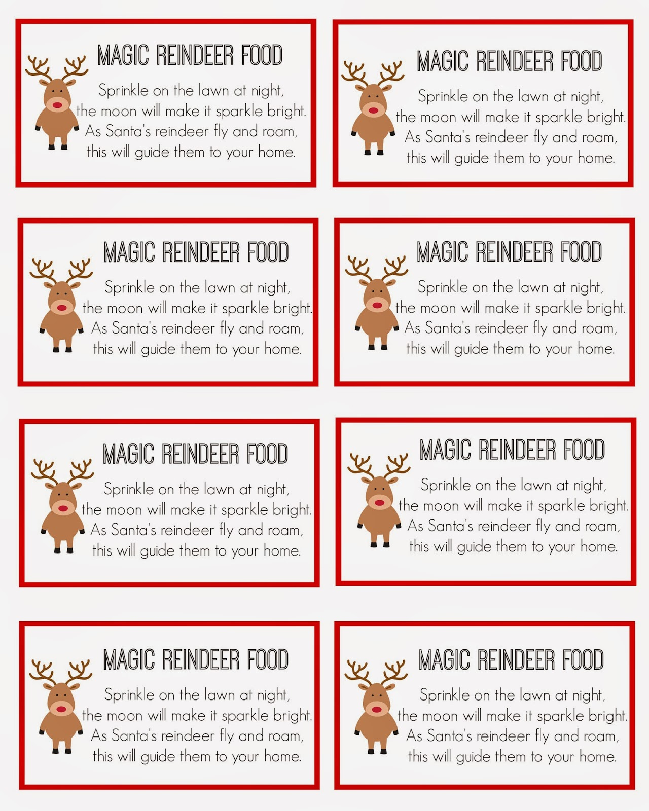 East Coast Mommy: Magic Reindeer Food pertaining to Reindeer Food Printable Tags Free