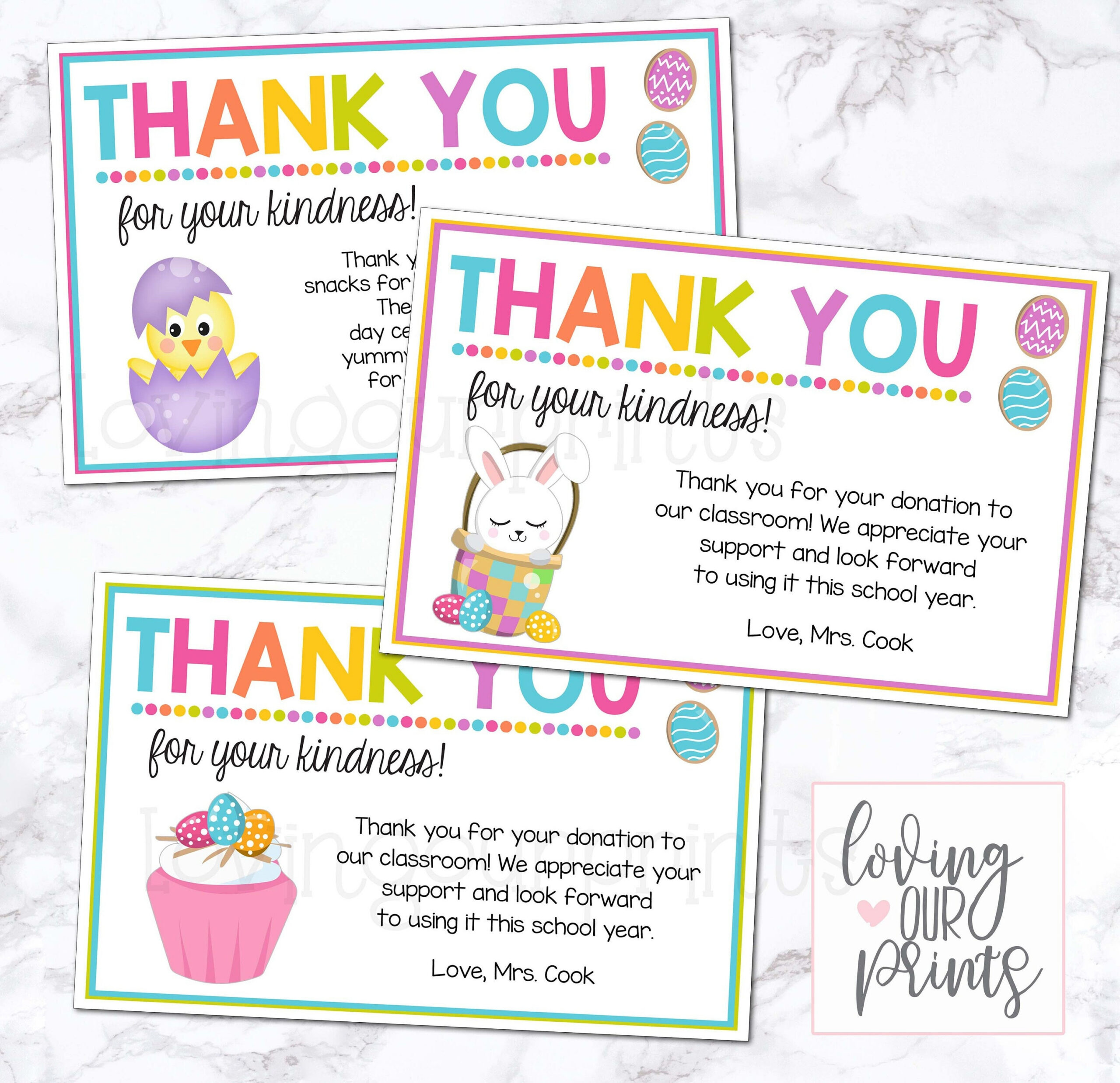 Easter Thank You Cards, Editable Easter Template, Easter Thank You with Easter Thank You Cards Printable