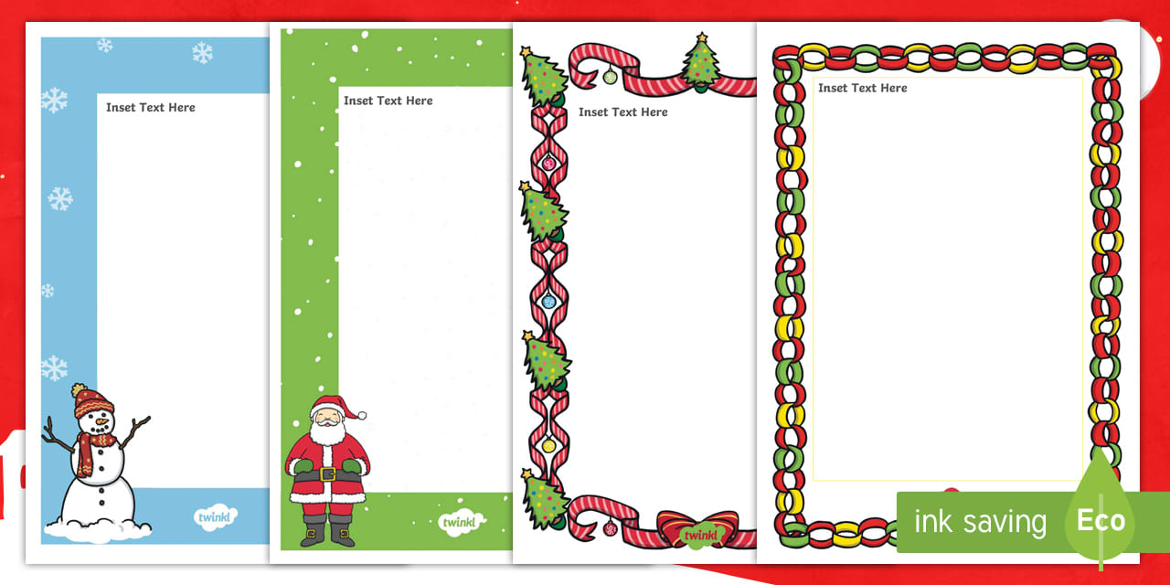 Editable A4 Christmas Card Insert Template in Printable Christmas Card Inserts Free
