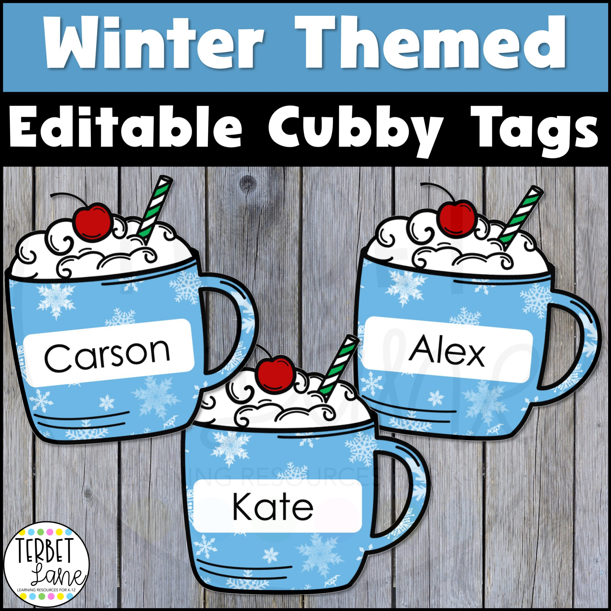 Editable Winter Cubby Tags | Cubby Name Labels | Locker Name Tags within Christmas Cubby Tags Free Printable