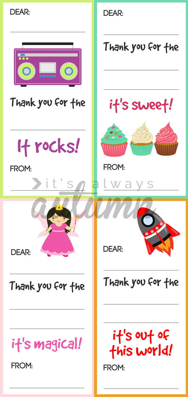 Fill In The Blank Thank You Note Printables For Kids - It&amp;#039;S Always pertaining to Blank Thank You Cards Printable For Kids