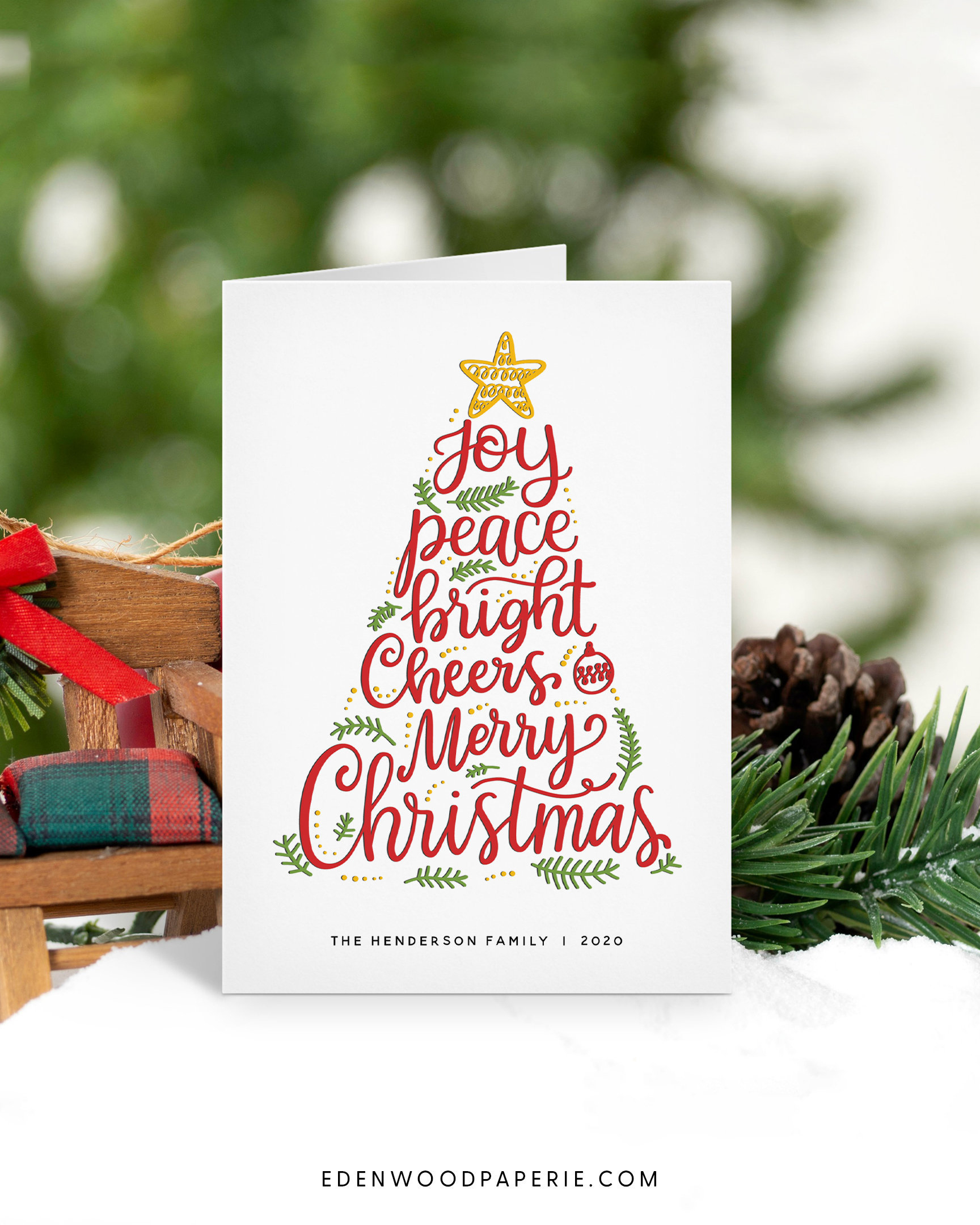 Folded Christmas Card Template, 5X7&amp;quot; Happy Holidays Greeting Card regarding Christmas Card Paper Printable 5X7