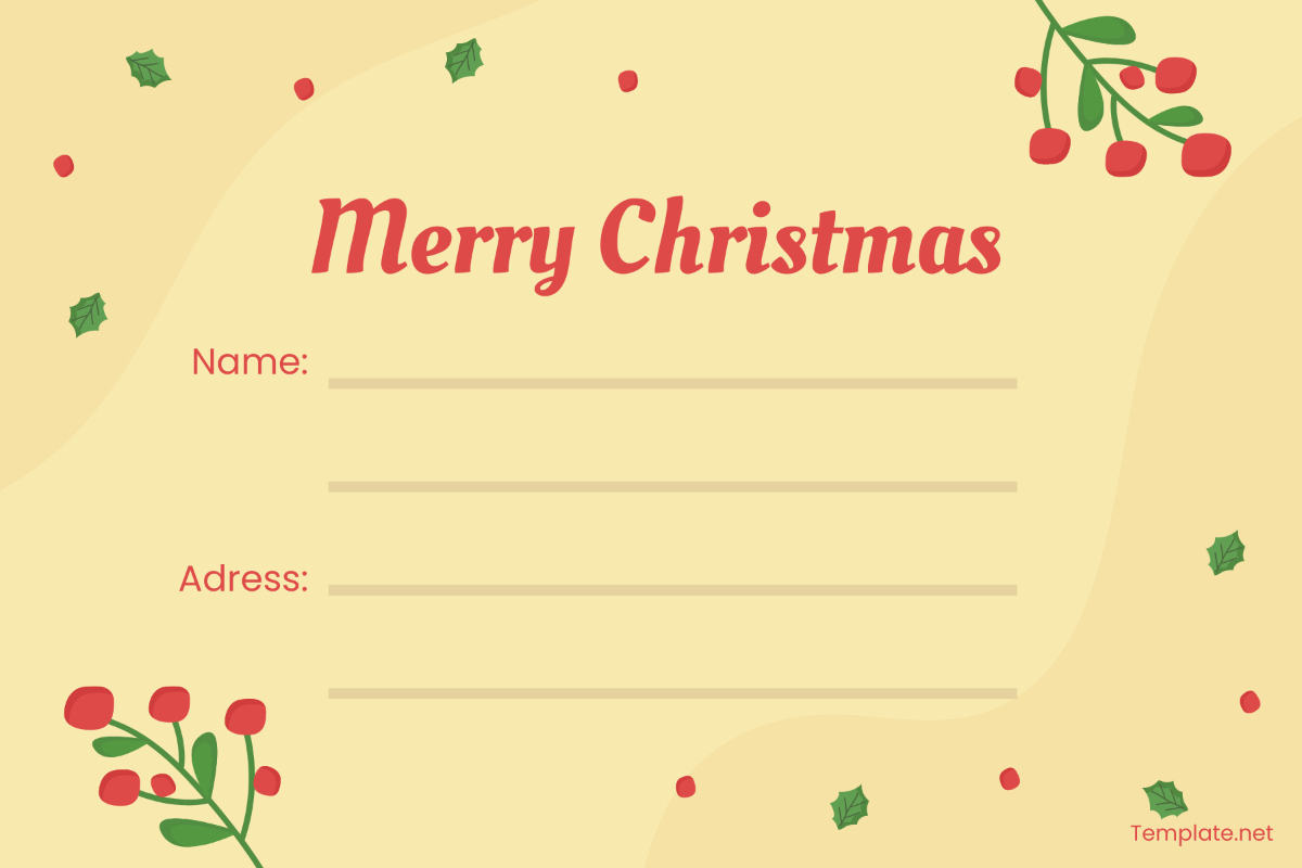 Free Blank Christmas Address Label Template To Edit Online pertaining to Christmas Card Mailing Labels Printable