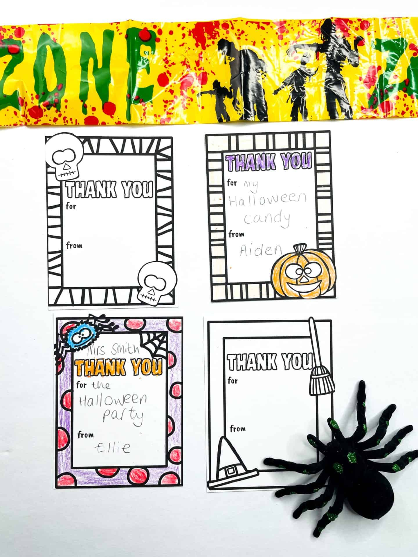 Free Halloween Thank You Cards Printable inside Halloween Thank You Cards Printable Free