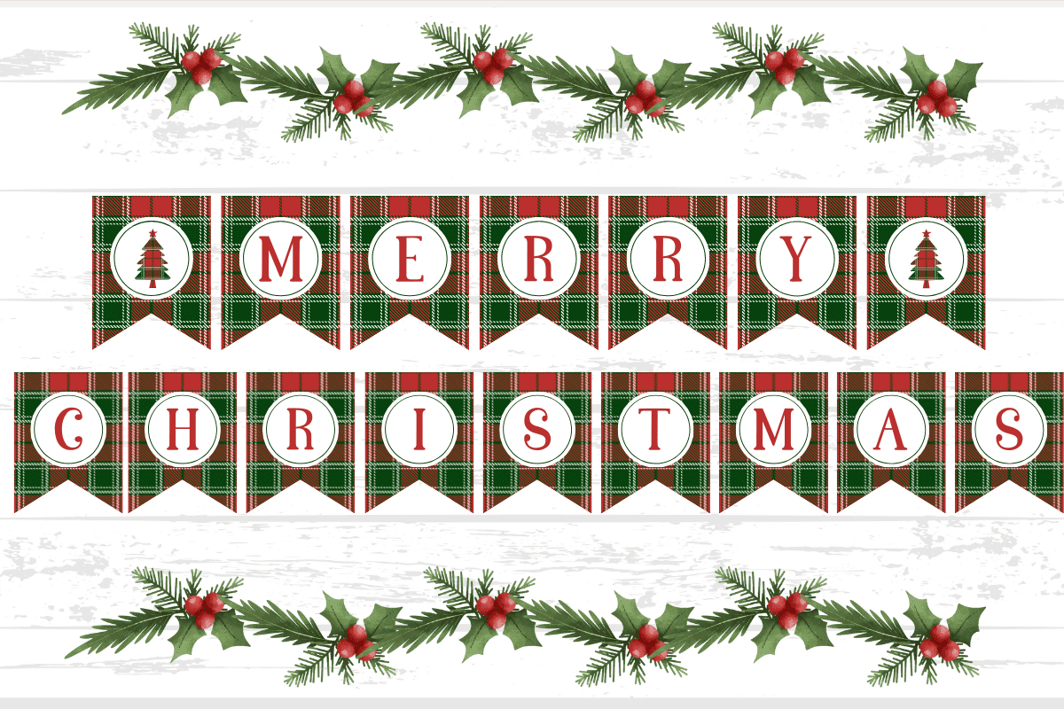 Free Merry Christmas Banner Printables - Prudent Penny Pincher regarding Merry Christmas Printable Banner