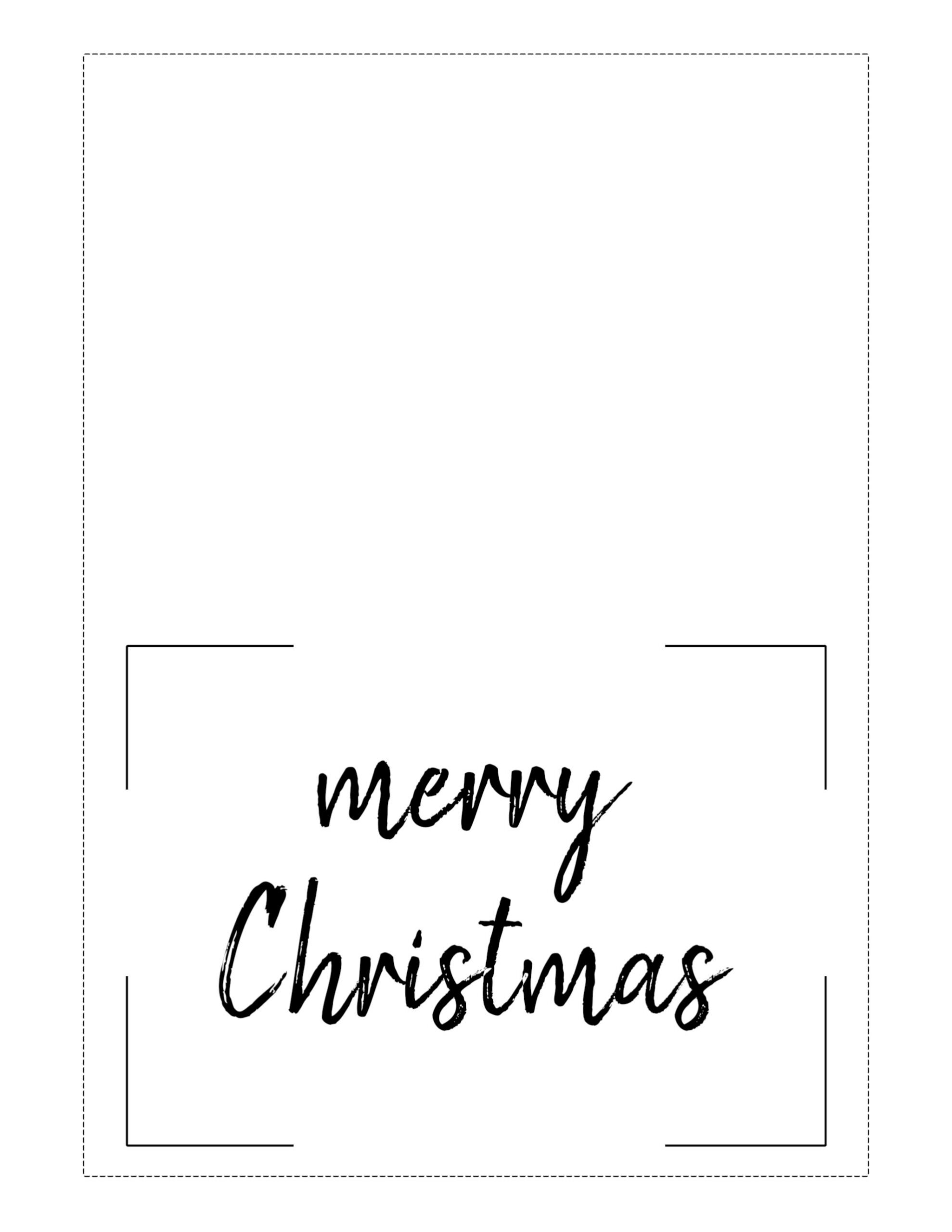 Free Printable Christmas Cards (Basic) - Paper Trail Design for Black And White Printable Christmas Card
