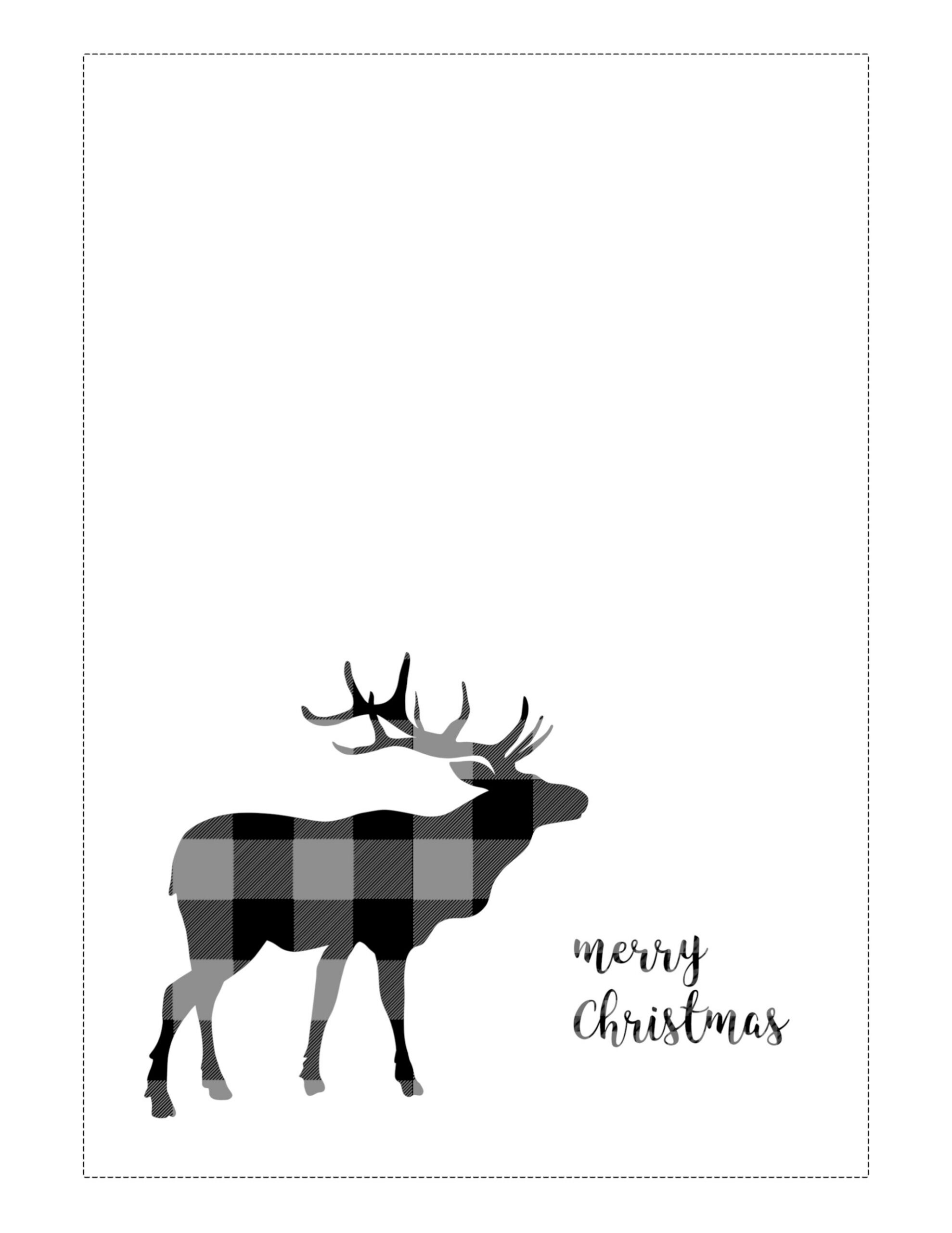 Free Printable Christmas Cards (Basic) - Paper Trail Design with Free Printable Christmas Card Black and White