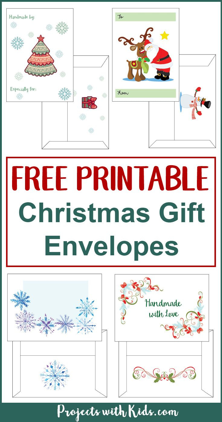 Free Printable Christmas Gift Envelopes in Printable Christmas Card Envelopes 5X7