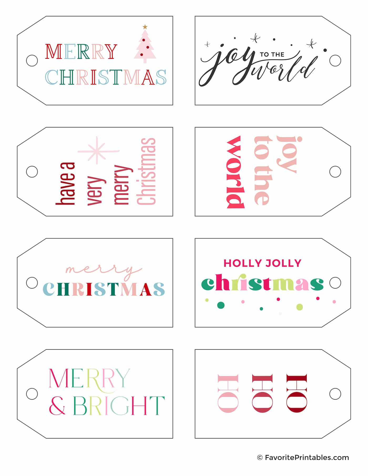 Free Printable Christmas Gift Tags - Favorite Printables within Printable Merry Christmas Tags Free