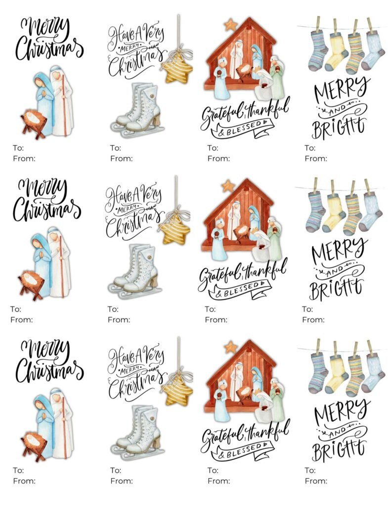 Free Printable Christmas Gift Tags | Healing Home with Free Printable Christian Christmas Gift Tags