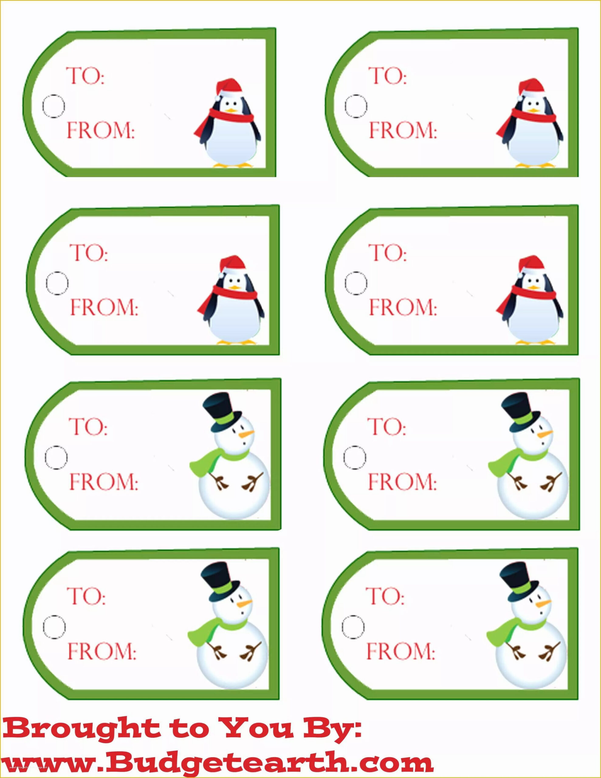 Free Printable Christmas Gift Tags Templates - Printable Party Favors in Pdf Printable Christmas Tags