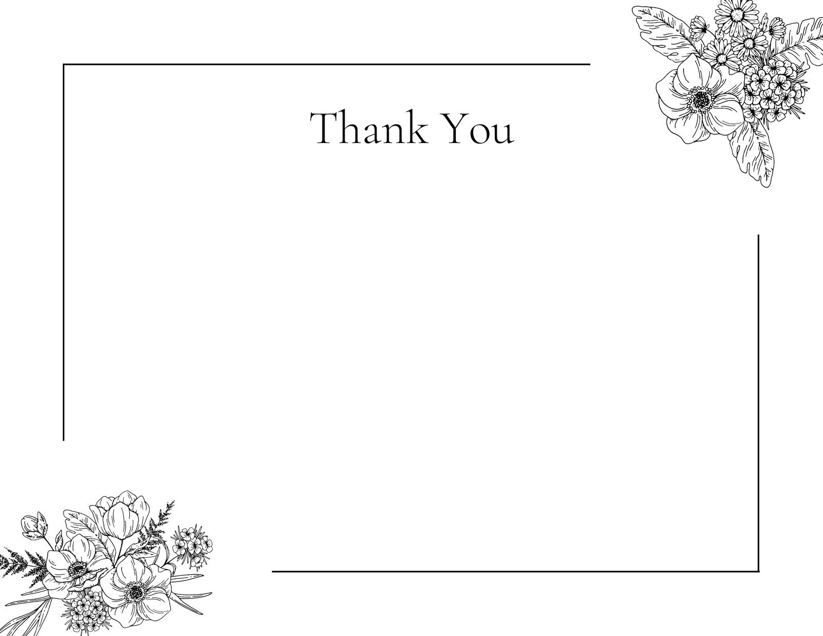 Free Printable Customizable Note Card Templates | Canva with Blank Thank You Cards Printable