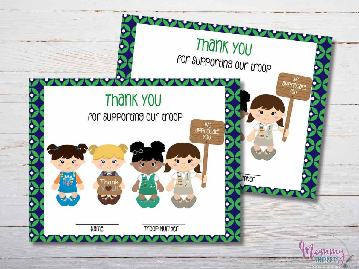 Free Printable Girl Scout Thank You Cards - Mommy Snippets throughout Girl Scout Thank You Cards Free Printable