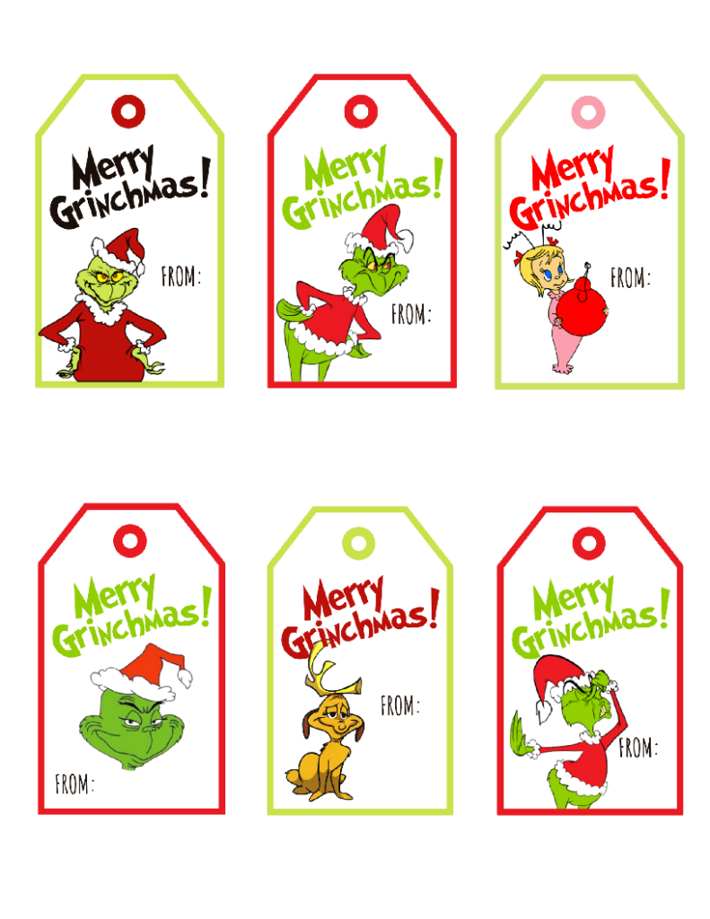 Free Printable Grinch Christmas Gift Tags | Baking You Happier regarding Printable Grinch Christmas Tags