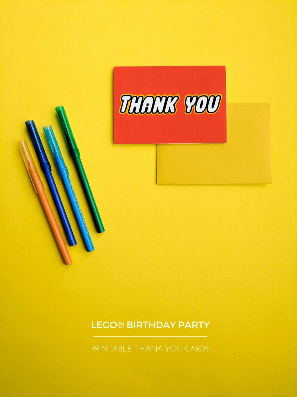 Free Printable Lego®-Inspired Thank You Cards For A Lego Birthday inside Lego Thank You Cards Printable Free