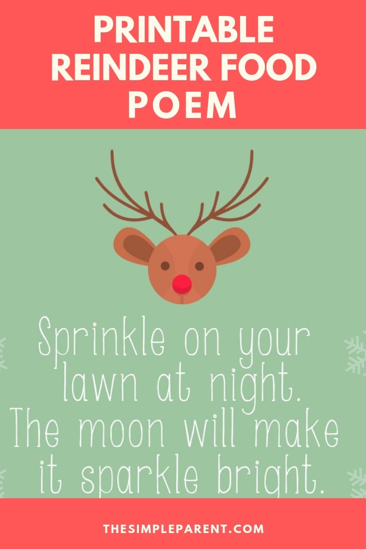 Free Printable Reindeer Food Poem & Farmhouse Bucket Craft - The for Reindeer Food Poem Printable Free