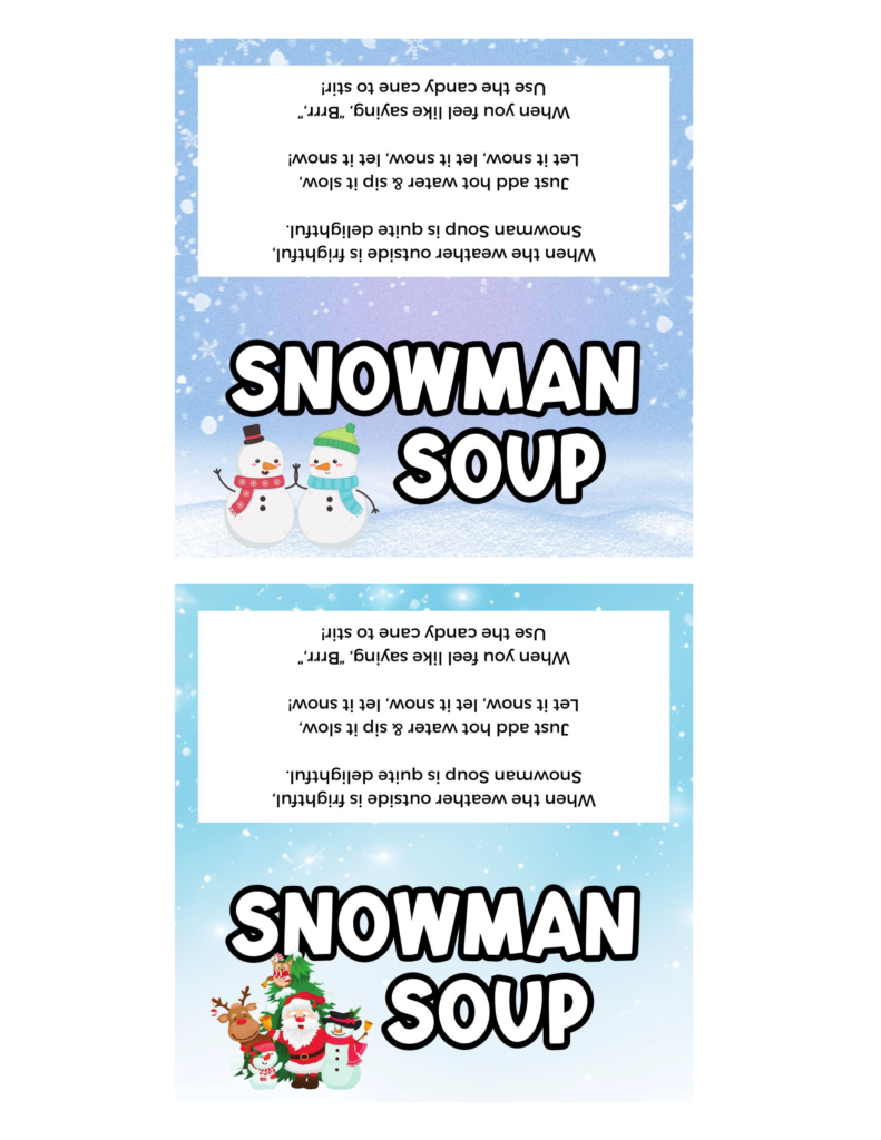 Free Printable Snowman Soup Bag Topper | Baking You Happier regarding Snowman Soup Free Printable Bag Toppers