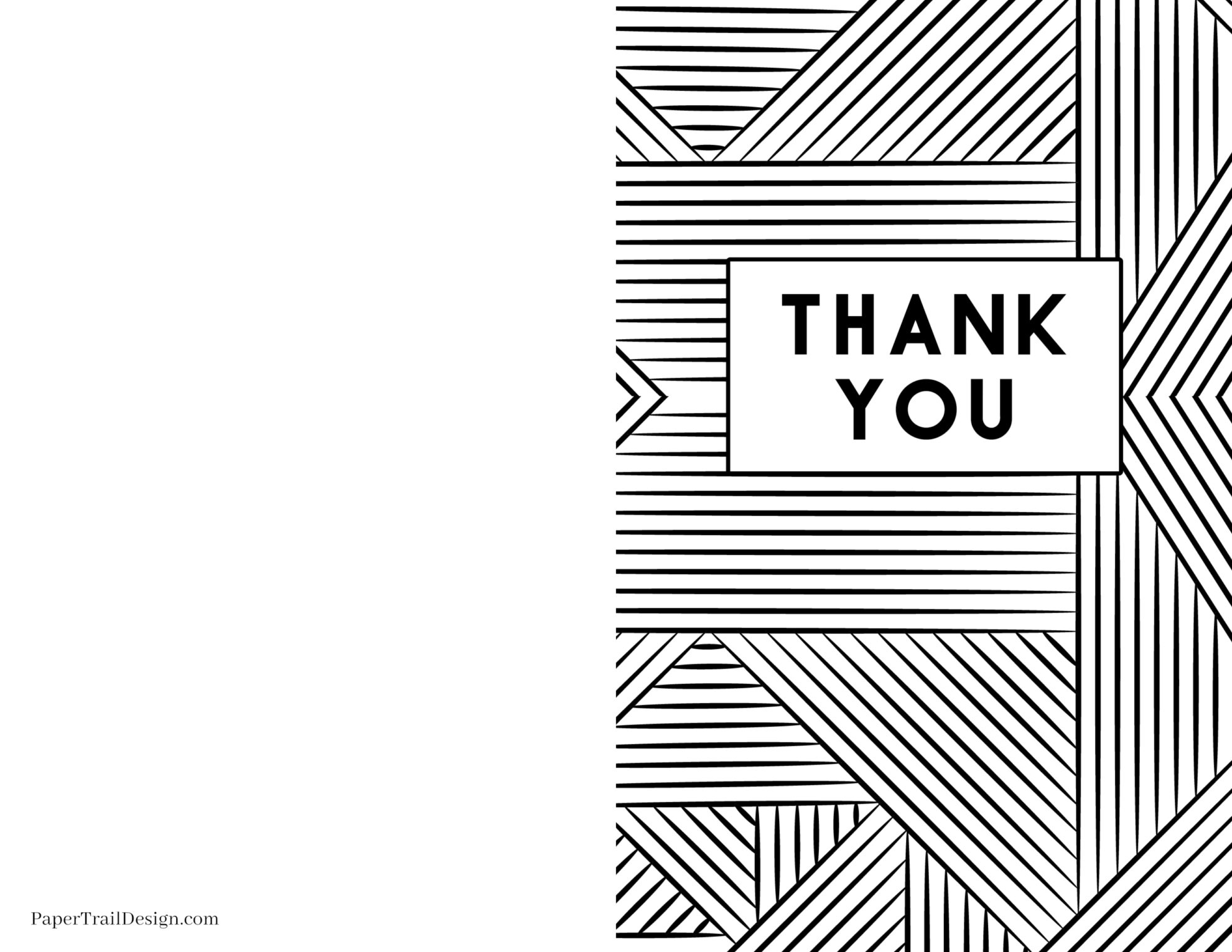Free Printable Thank You Cards - Paper Trail Design with regard to Thank You Cards Printable Free Foldable