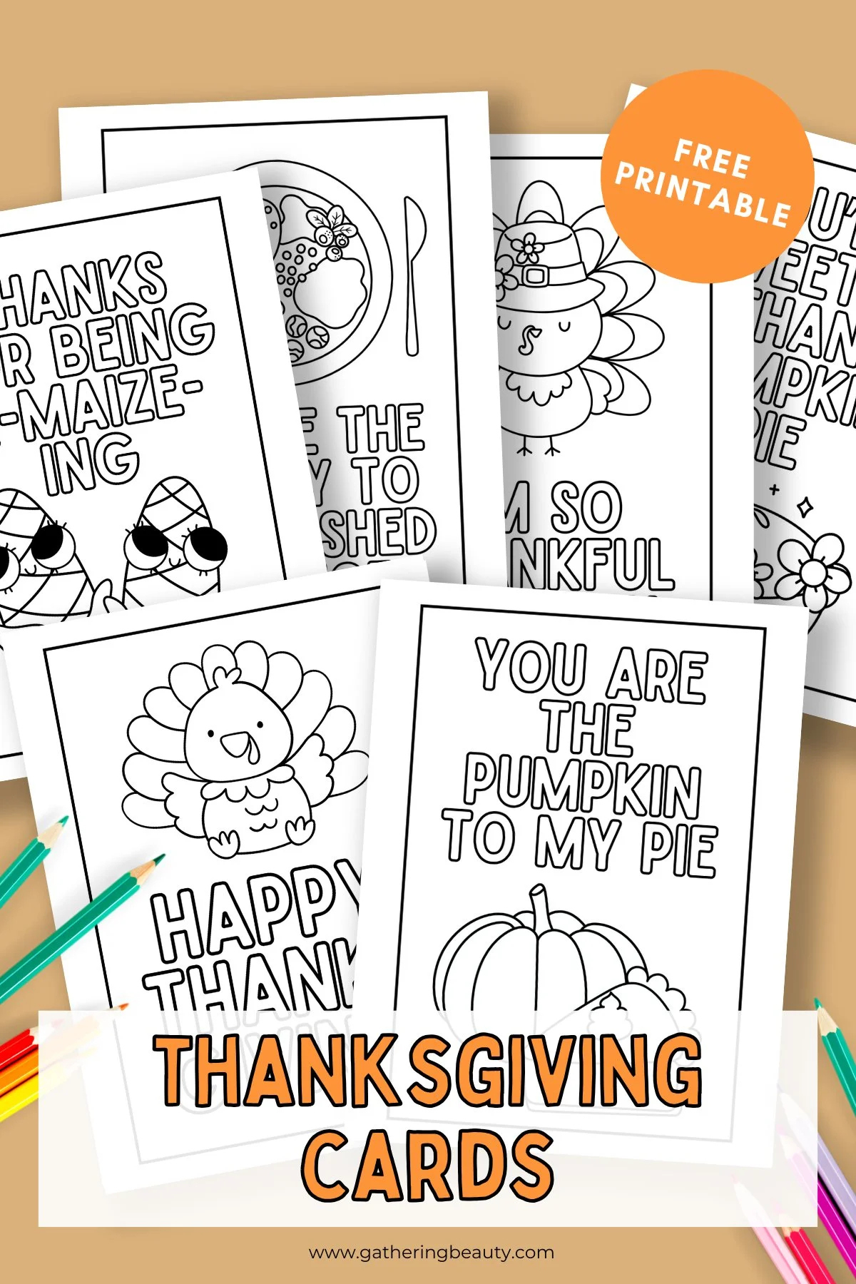 Free Printable Thanksgiving Thank You Cards — Gathering Beauty inside Thanksgiving Thank You Cards Printable
