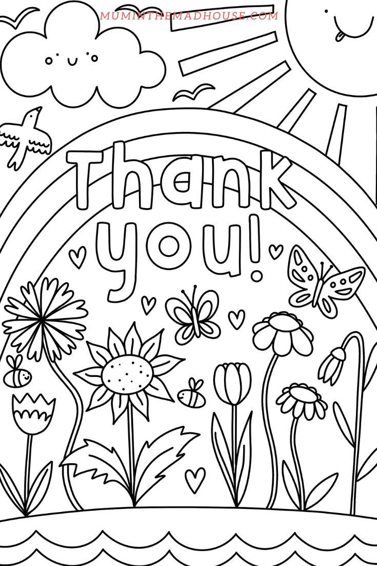 Free Thank You Coloring Pages – Printable And Fun within Thank You Cards Printable Coloring Free