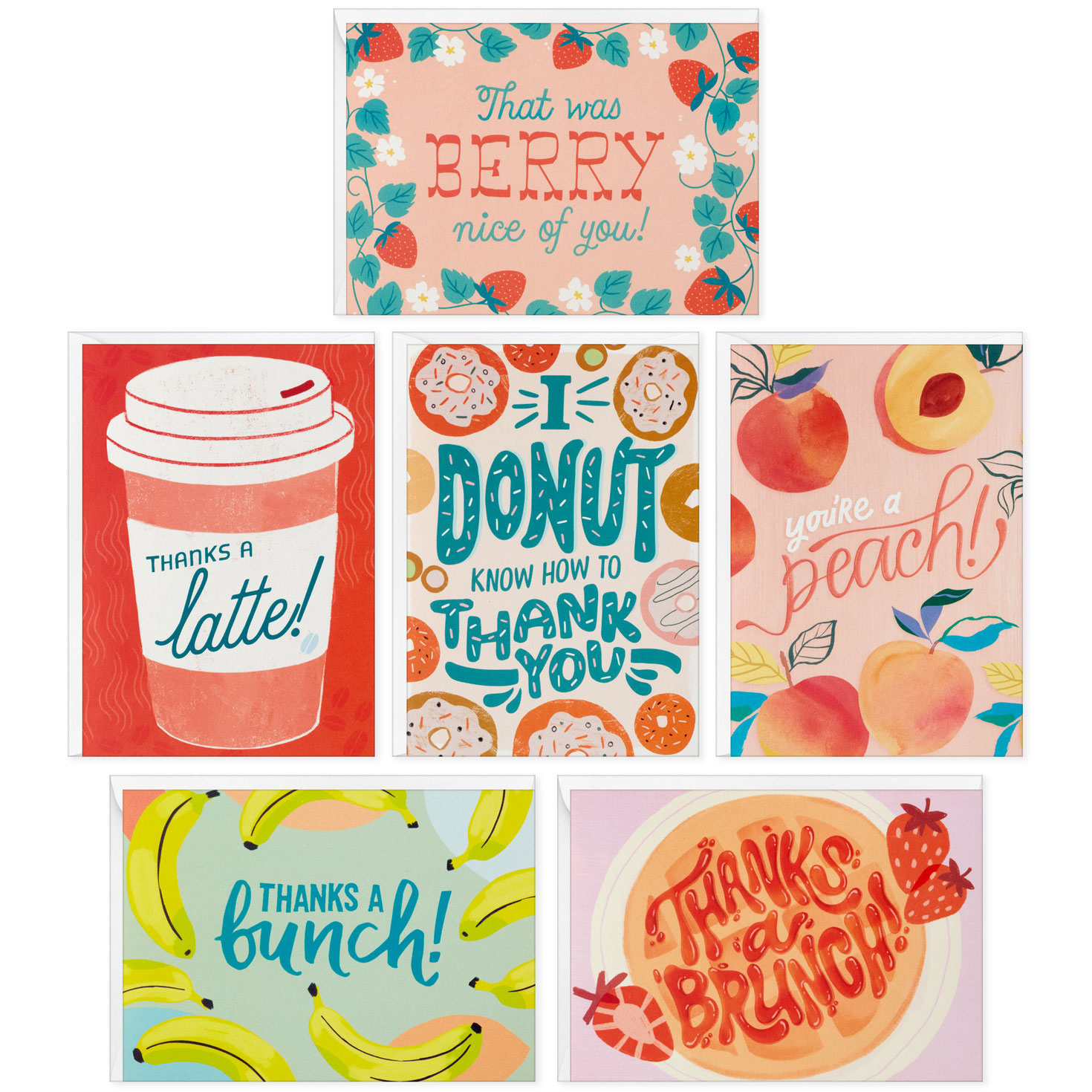 Fun Foods Thank-You Note Cards, Pack Of 36 - Note Cards throughout Free Thank You Cards Hallmark Printable